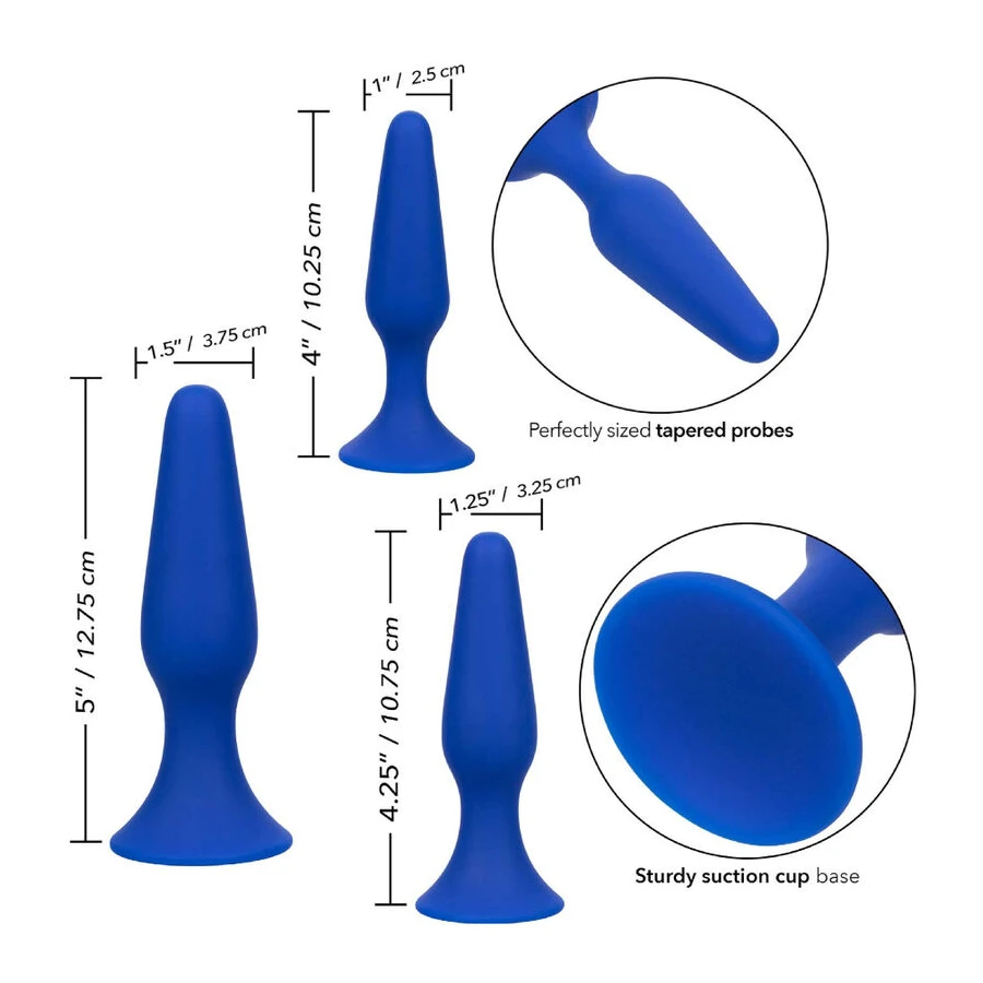 ADMIRAL - KIT 3 PLUG ANAL AZUL